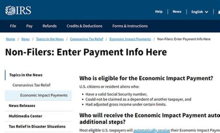 Is the IRS non-filers payment info here tool free?