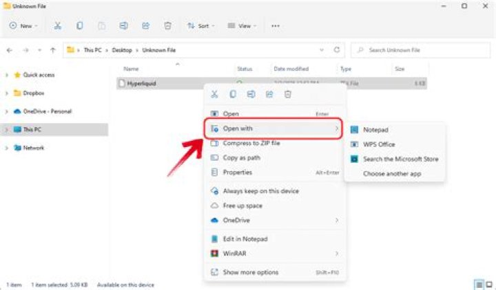 Is there a way to search for unknown file types?