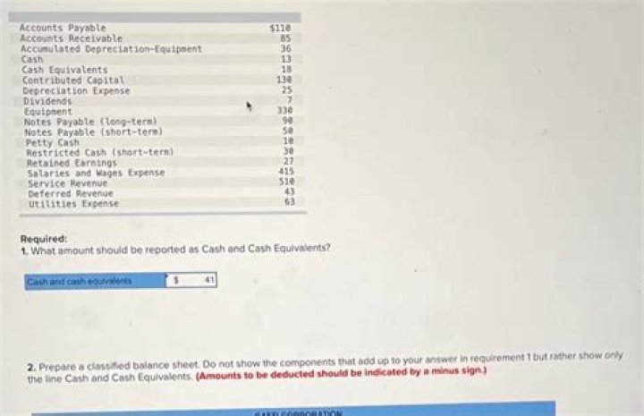 What amount should be reported as cash and cash equivalents?