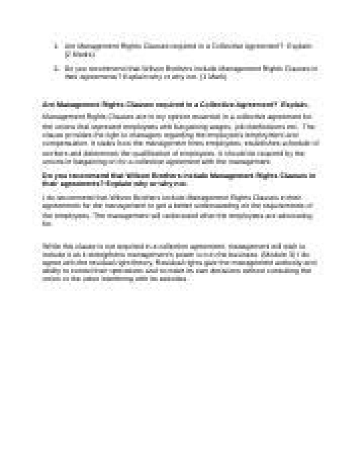 What are management rights clauses?