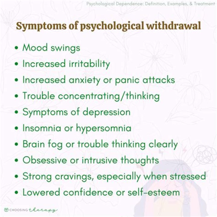 What are some examples of psychological withdrawal?
