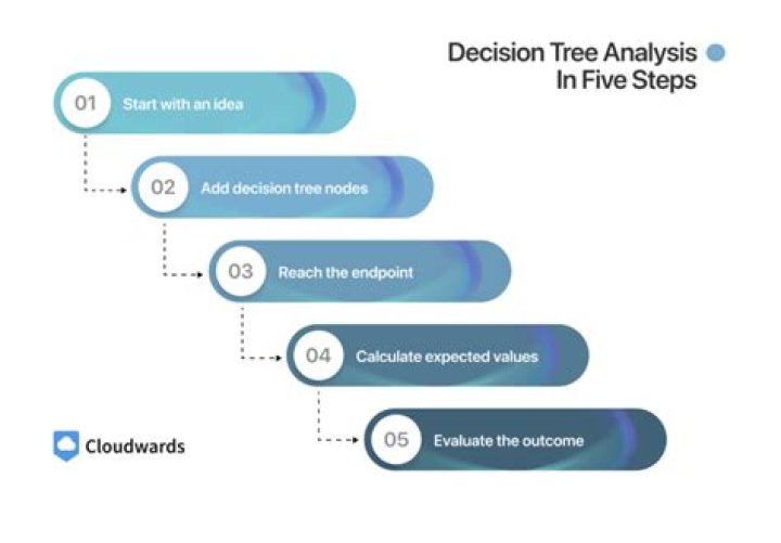 What are the key steps in decision tree analysis?