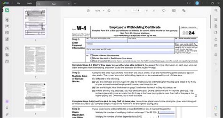 What changed on w4 for 2020?