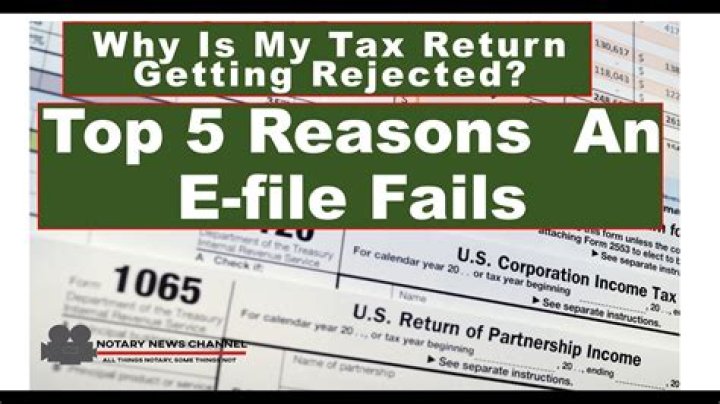 What do I do if my tax return is rejected?