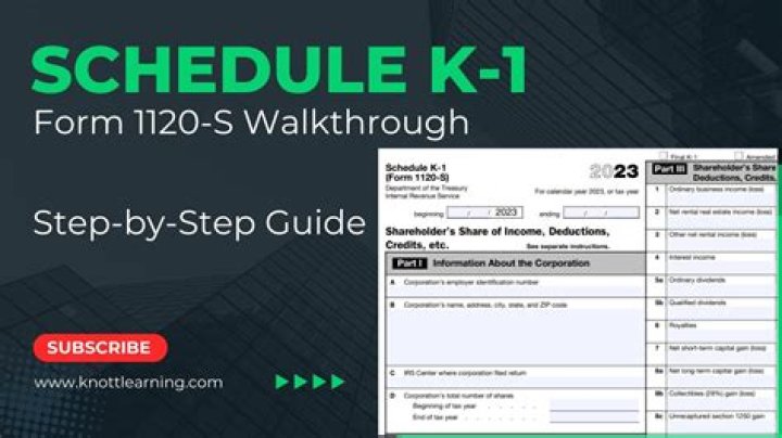 What does a Form 1120S Schedule K-1 look like?