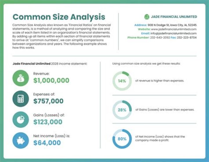 What does common size analysis tell?