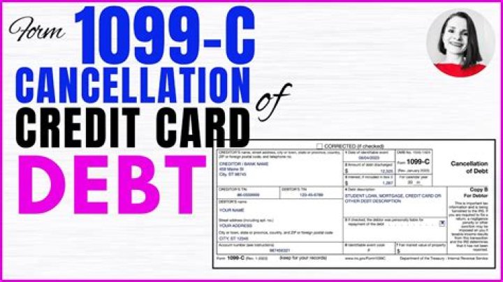 What does Form 1099-C cancellation of debt mean?