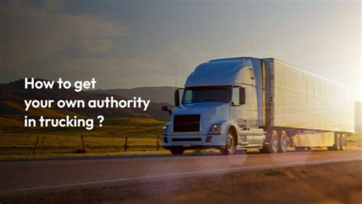 What does having your own authority in trucking mean?