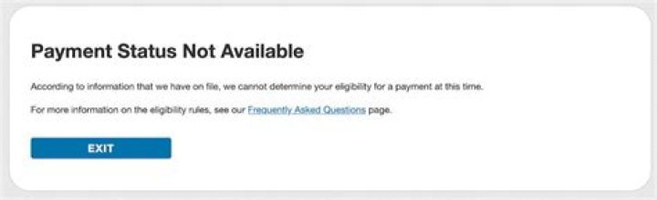 What does not received a stimulus check status not available?