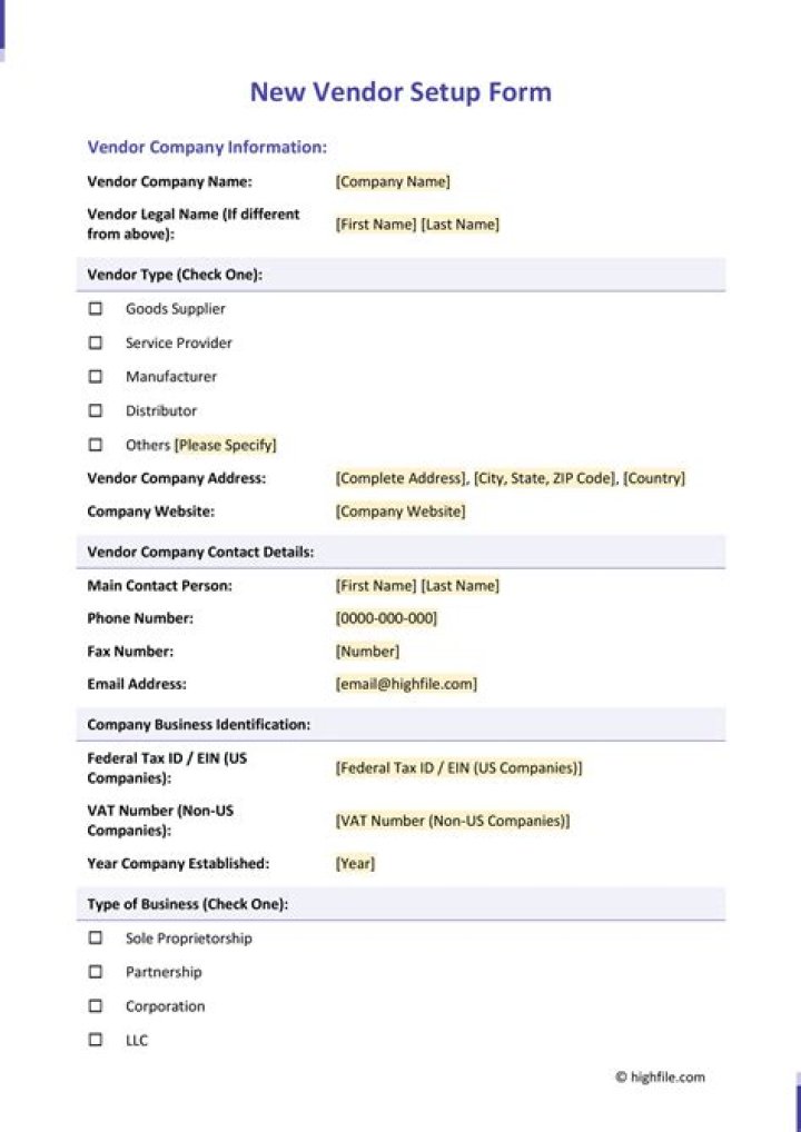 What form do vendors fill out for 1099?