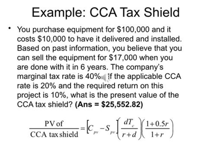 What is a CCA tax shield?