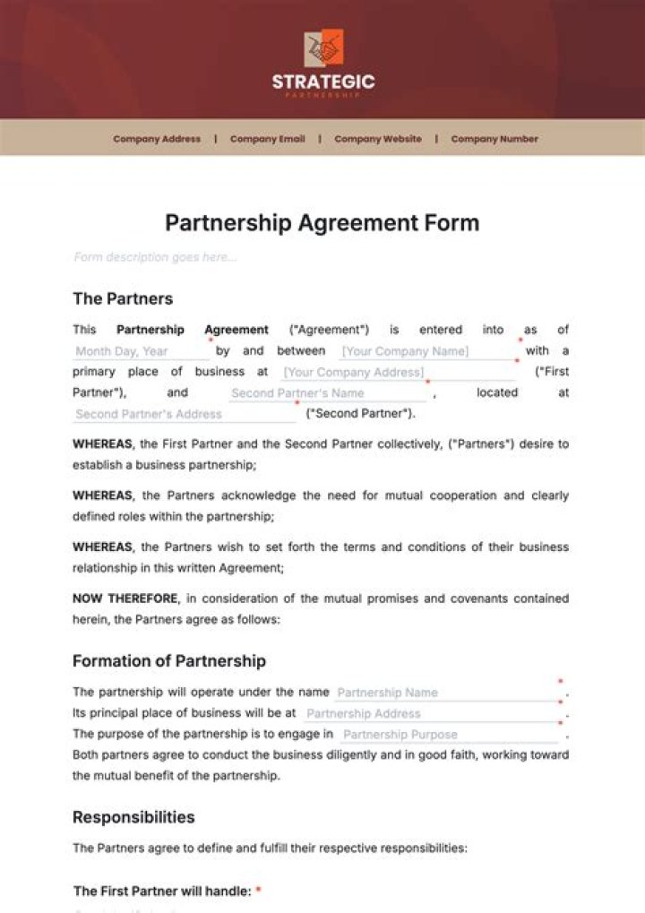 What is a joint partnership agreement?