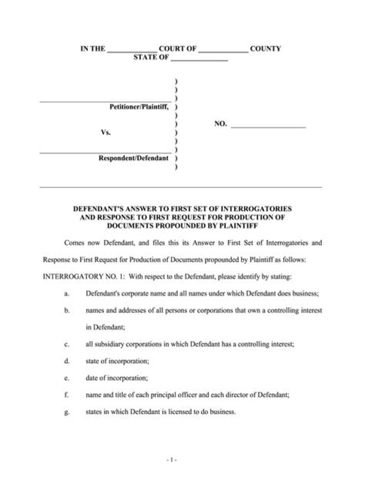 What is a response answer in law?