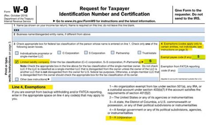 What is an exempt payee code on w9?