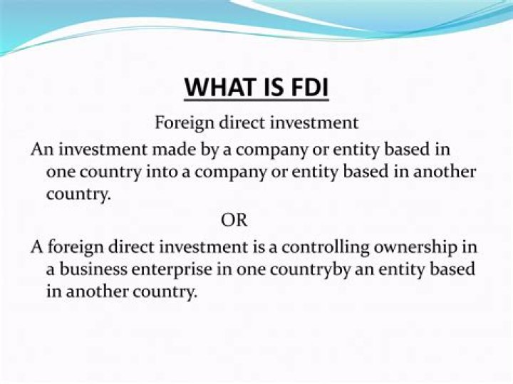 What is FDI explain it?
