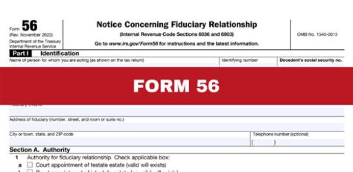 What is form 56 for the IRS?