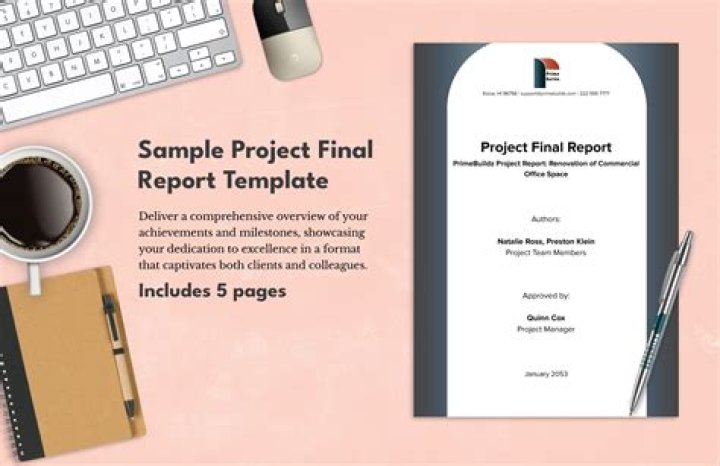 What is included in a final project report?