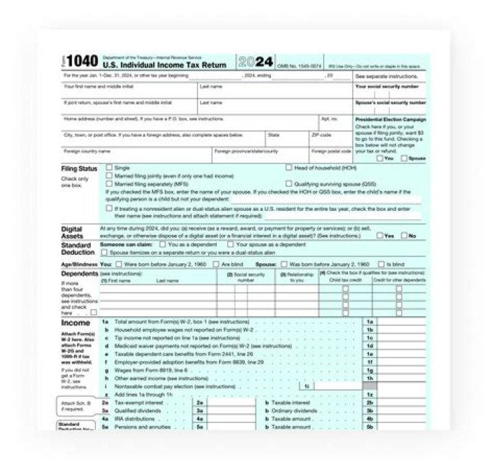 What is IRS Form 1040 for tax year 2015?