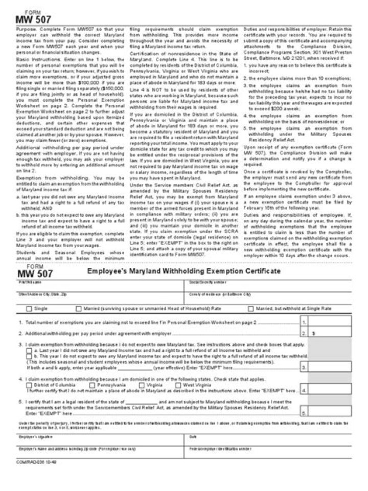 What is MD MW507?