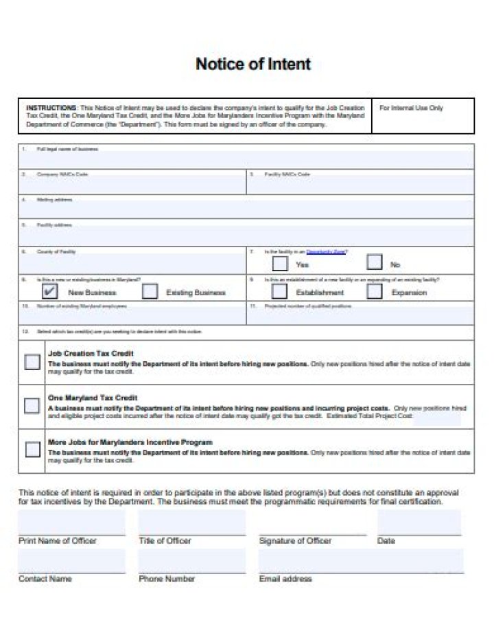 What is notice of intent to assess?