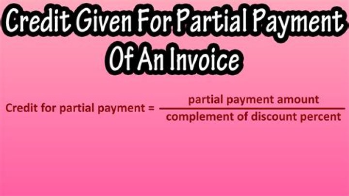 What is partial payment credit?