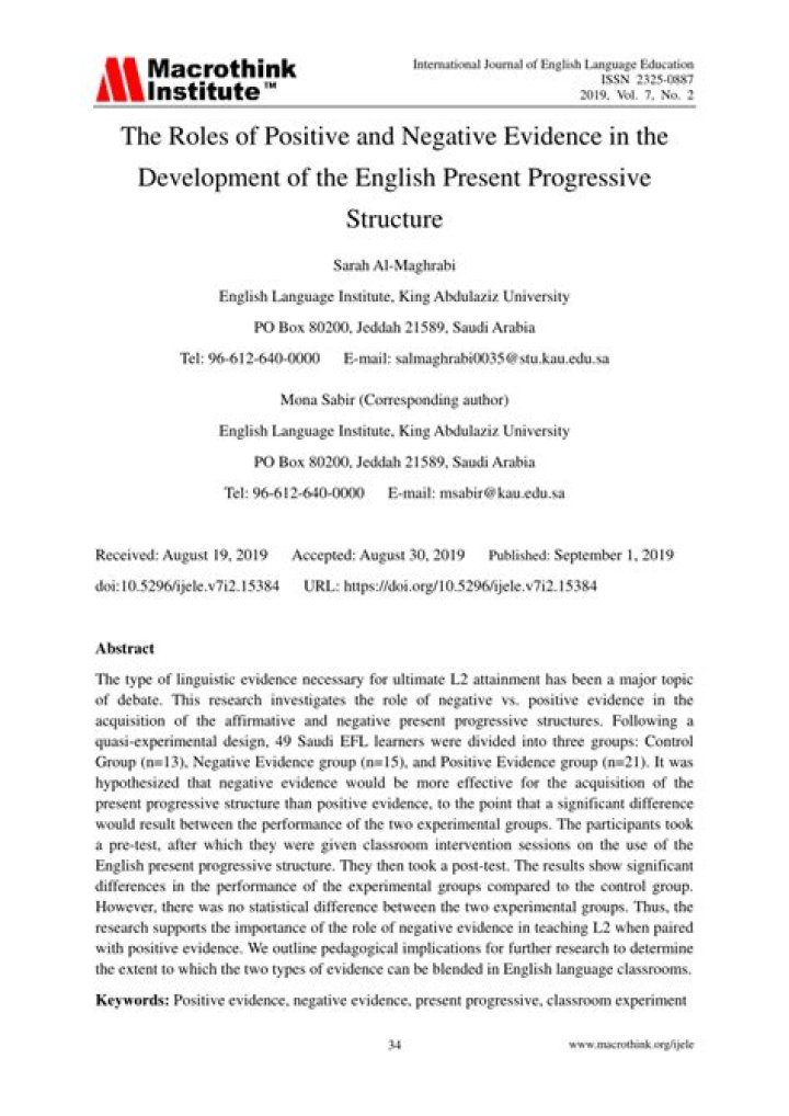 What is positive and negative evidence?