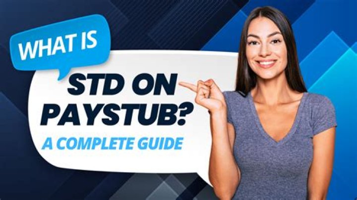 What is STD pay on Paystub?