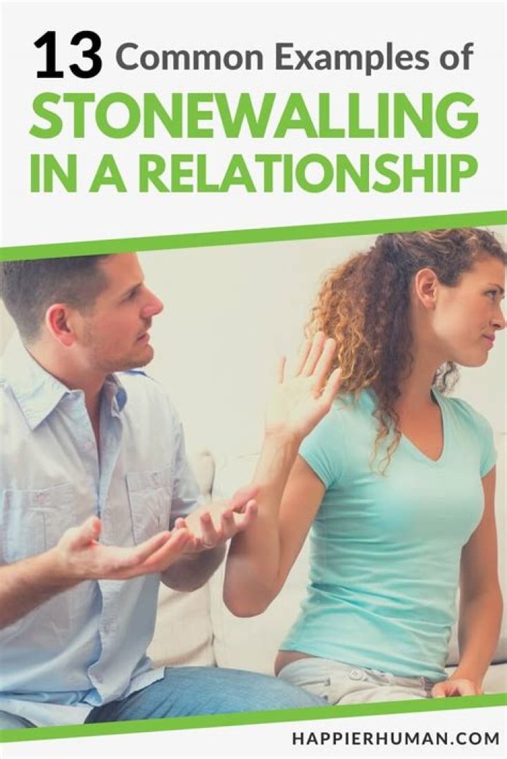 What is stonewalling in a relationship?