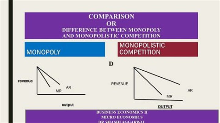 What is the difference between monopoly and monopolistic?