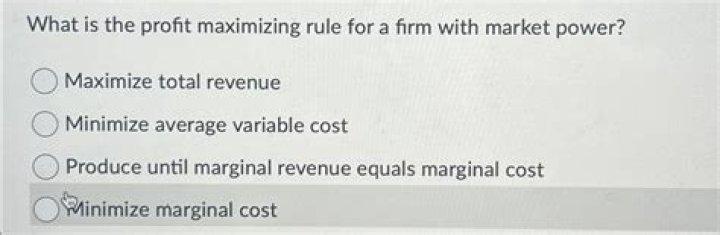 What is the profit maximizing rule for a firm?