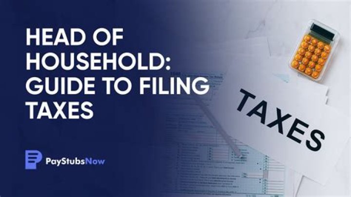 What makes you head of household when filing taxes?