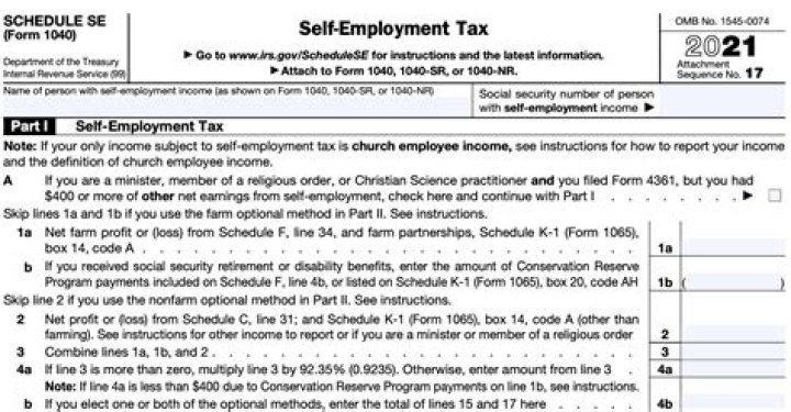 What schedule is used for self-employment income?