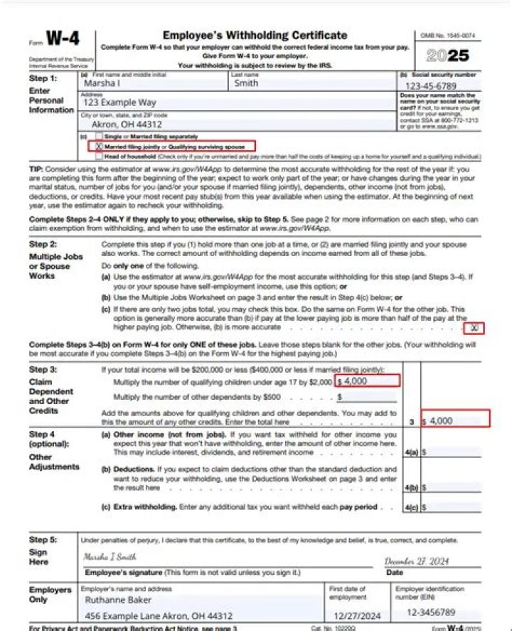 When do you need to fill out a W-4 with two jobs?