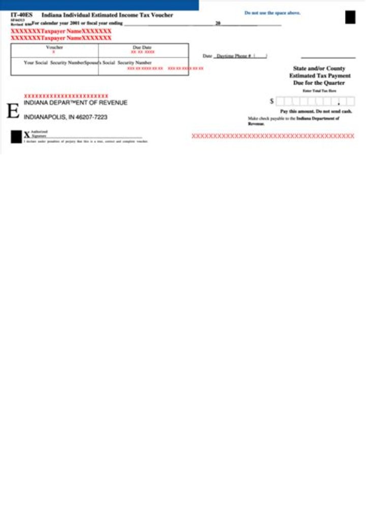 Where do I send my Indiana tax payment?