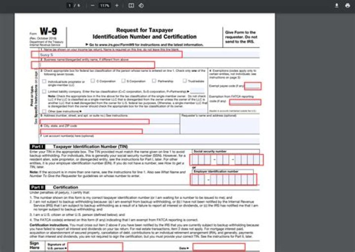 Who fills out a w9?