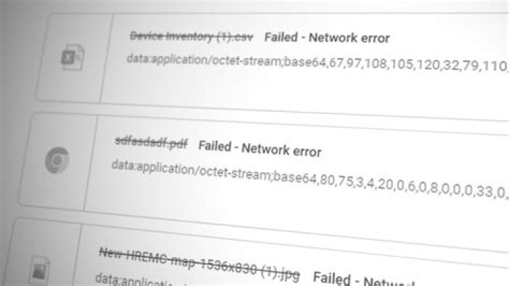 Why do I keep getting failed network error?