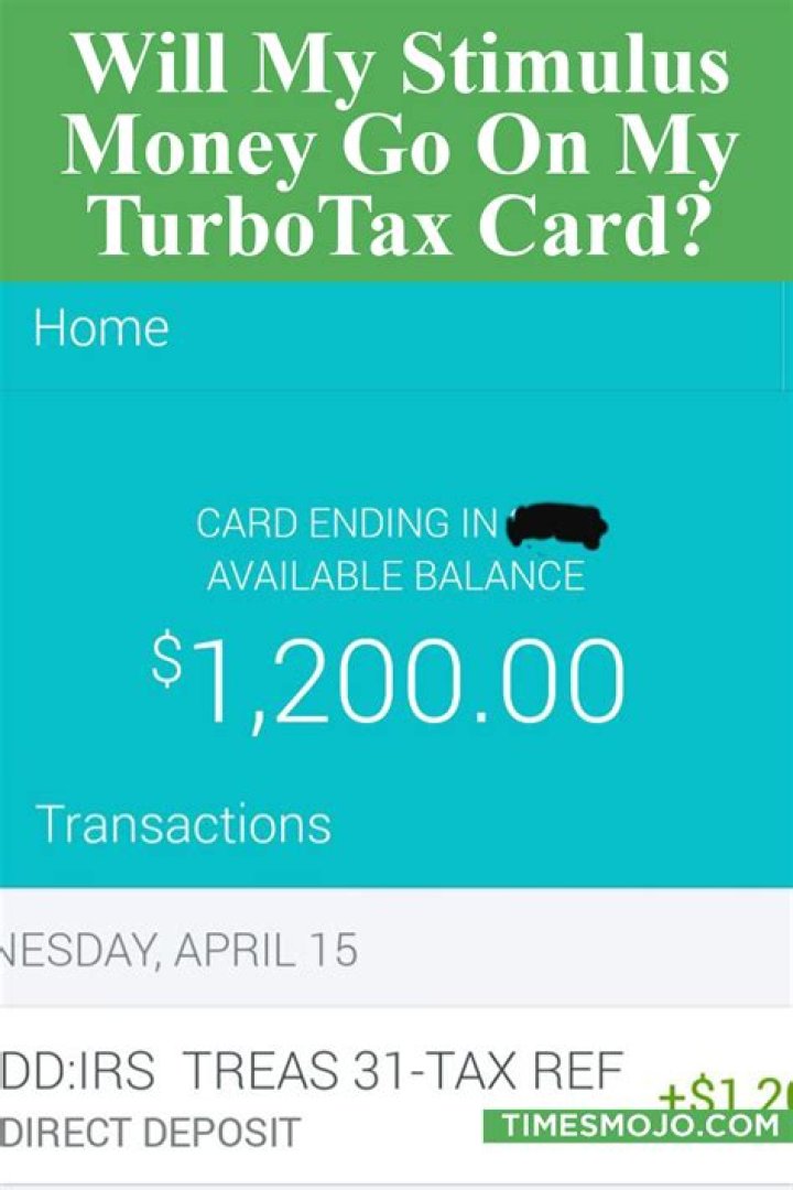 Will I get my stimulus payment on my TurboTax card?